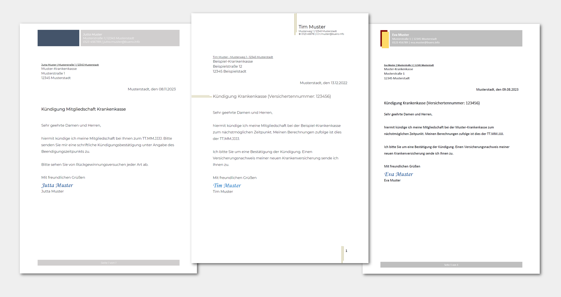 Krankenkasse kündigen: Vorlagen, Muster & Beispiele 1 Krankenkasse kündigen: Vorlagen, Muster & Beispiele