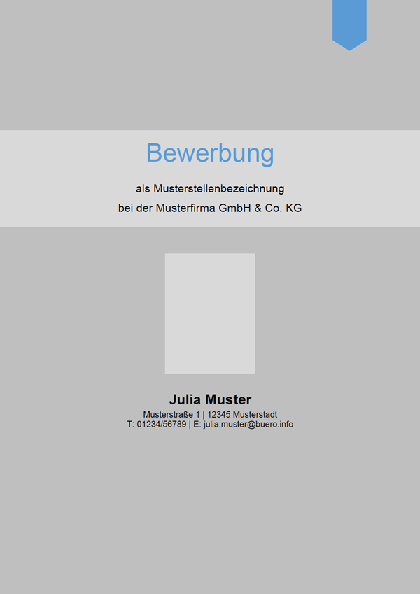 Vorlage / Muster: Bewerbungsdeckblatt-Vorlage 12