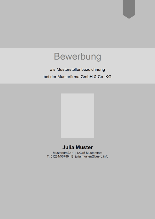Vorlage / Muster: Bewerbungsdeckblatt-Vorlage 13
