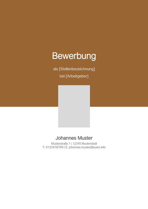 Vorlage / Muster: Bewerbungsdeckblatt-Vorlage 4