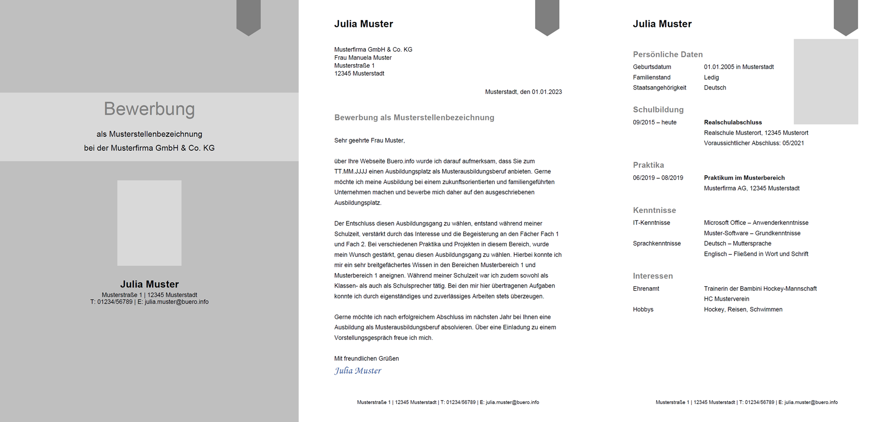 Vorlage / Muster: Bewerbungsvorlage 13