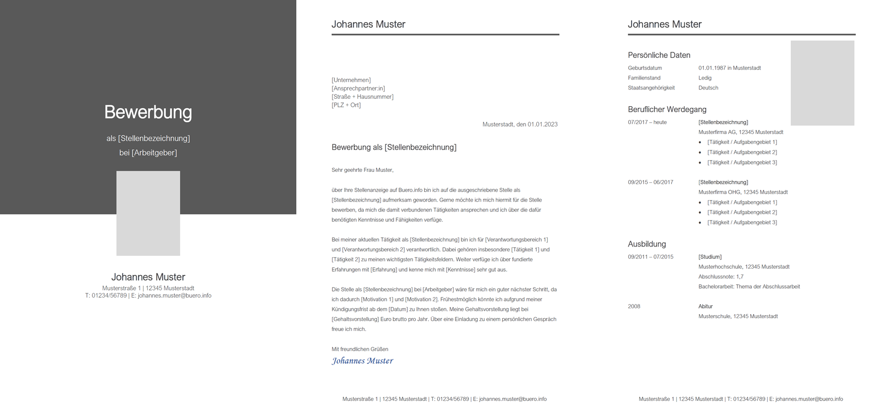 Vorlage / Muster: Bewerbungsvorlage 2