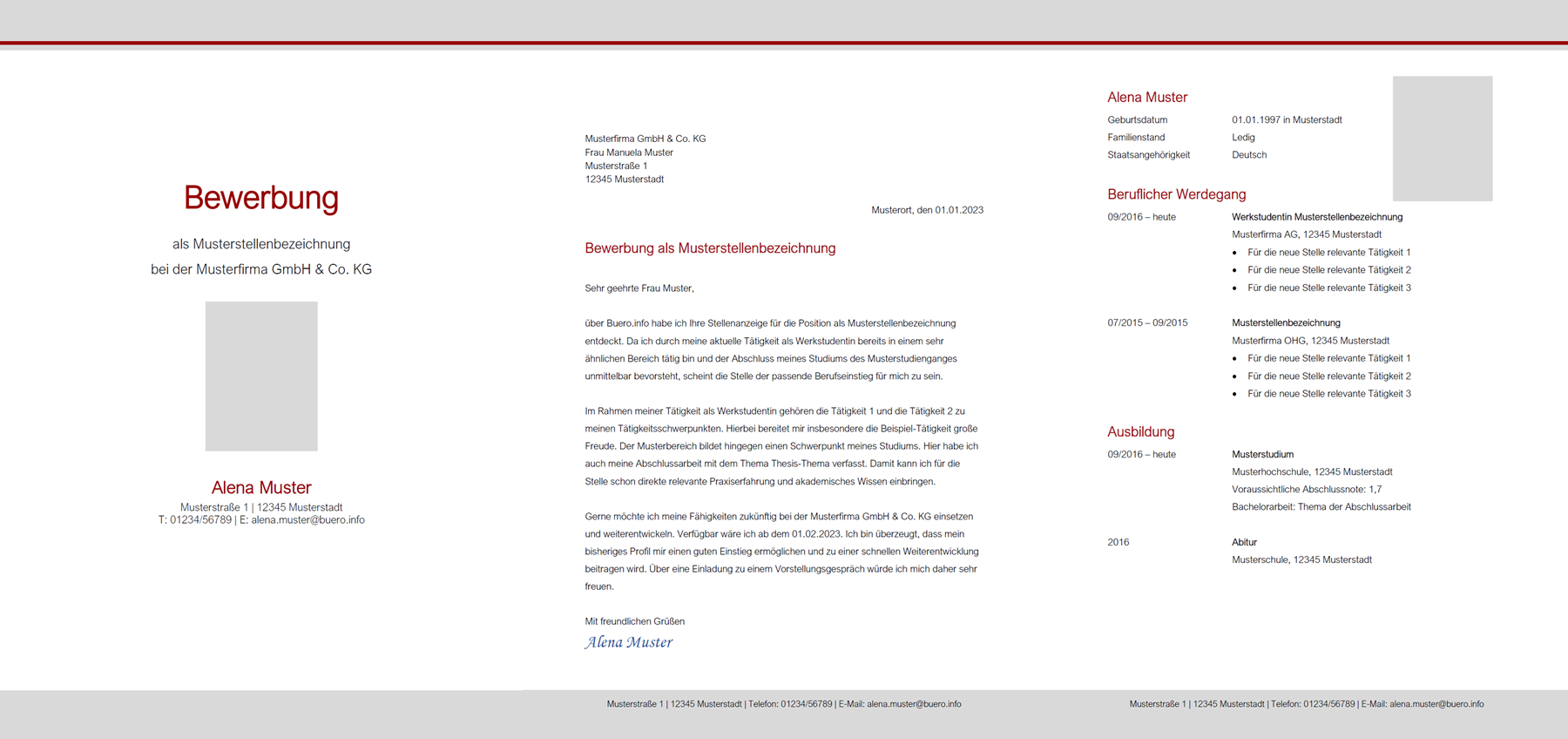 Vorlage / Muster: Bewerbungsvorlage 9