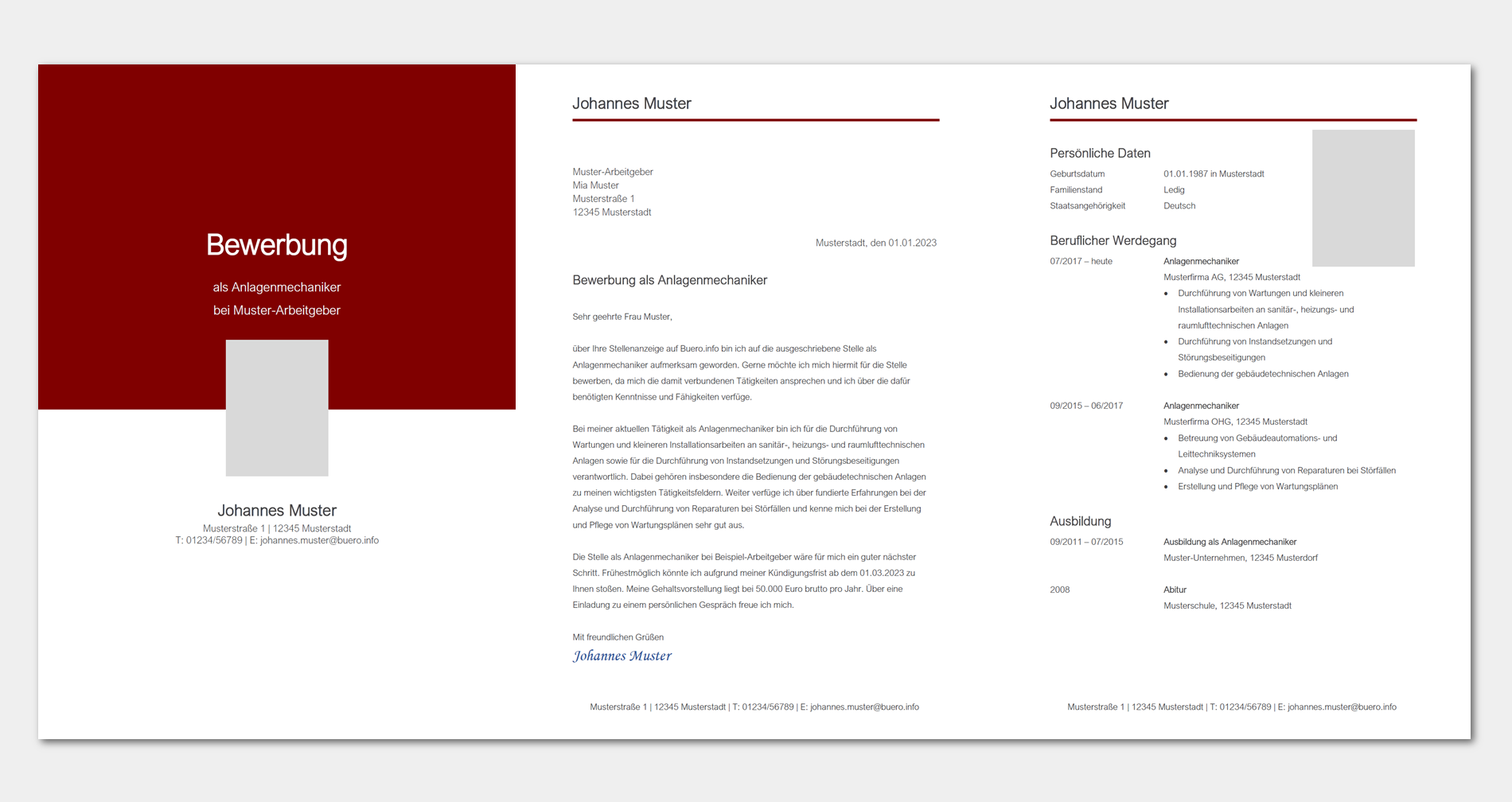 Bewerbungsvorlage Anlagenmechaniker / Anlagenmechanikerin (kostenlos)