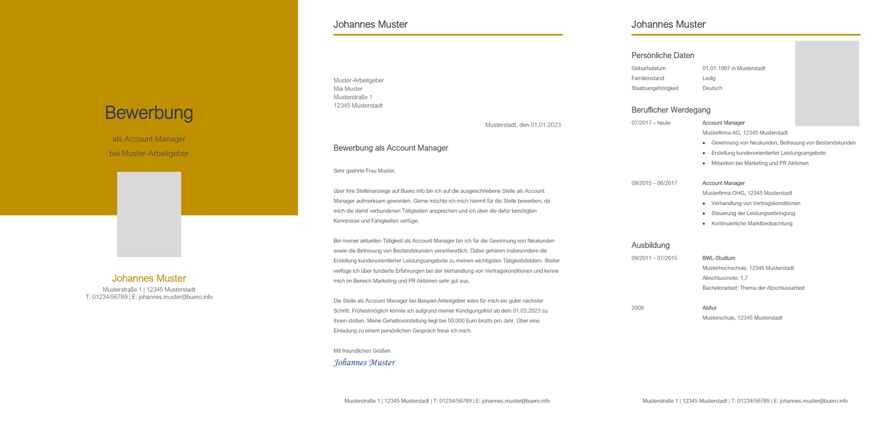 Vorlage / Muster: Bewerbungsvorlage Account Manager/in