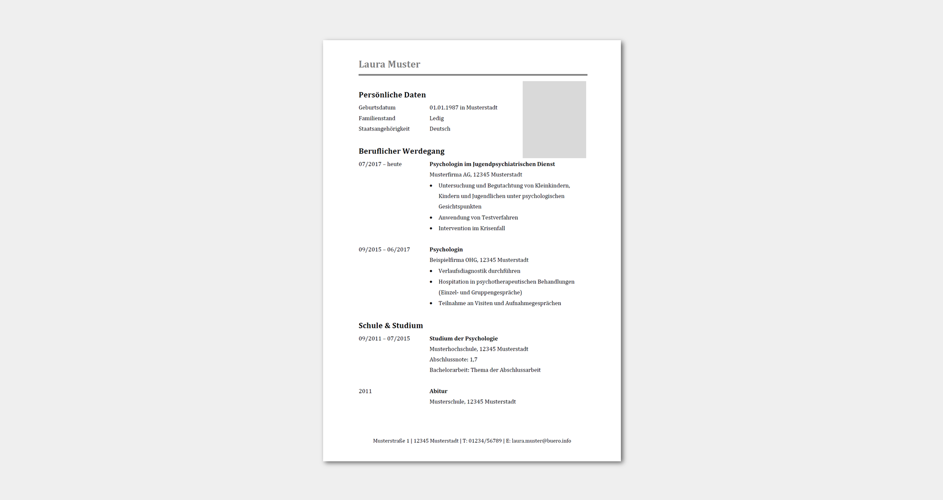 Lebenslauf Psychologe / Psychologin: Wichtige Inhalte, Muster & Beispiele