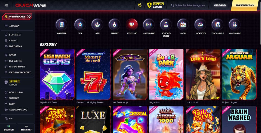 Quickwin Exklusive Spiele