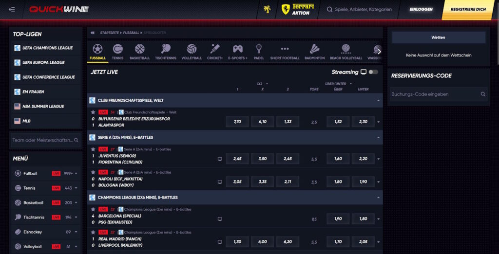 Quickwin Livewetten