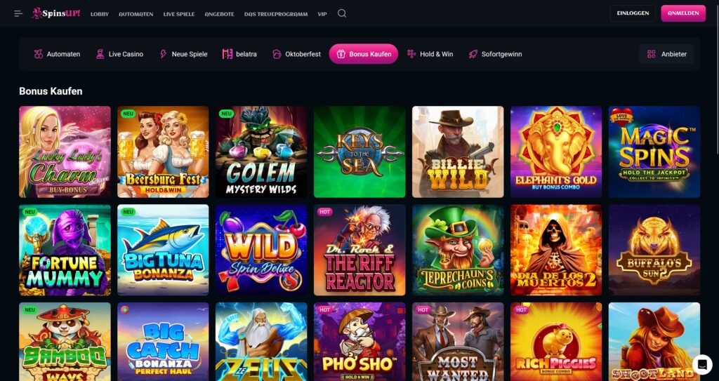 SpinsUP! 5 SpinsUp Bonus Buy Spiele