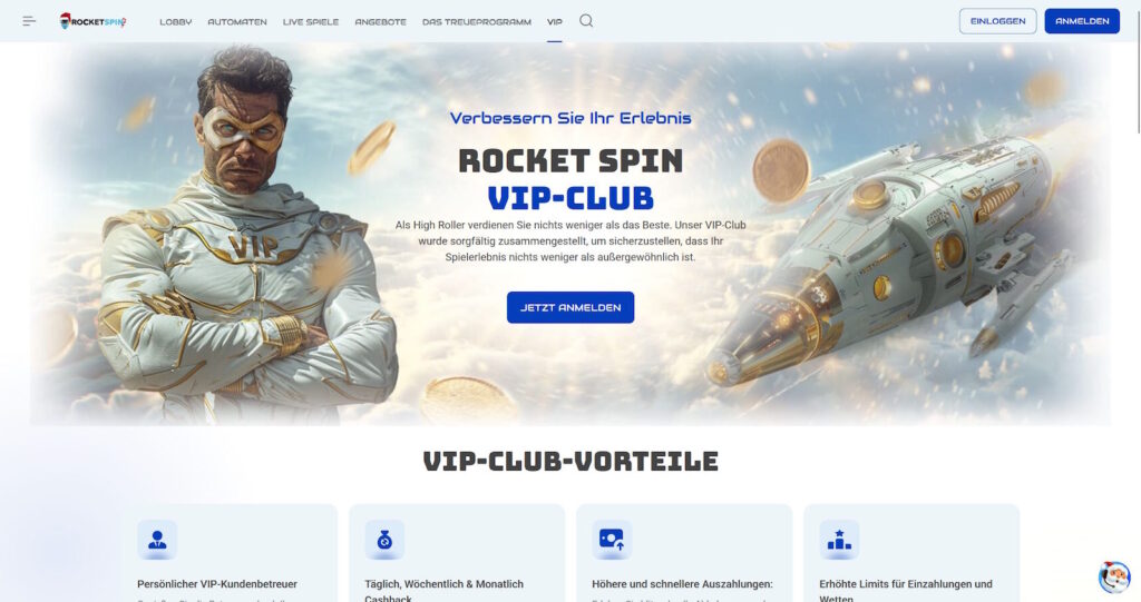 Rocketspin 8 Rocketspin VIP Club