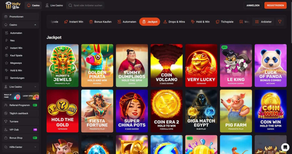 HollyWin 5 Hollywin Jackpots