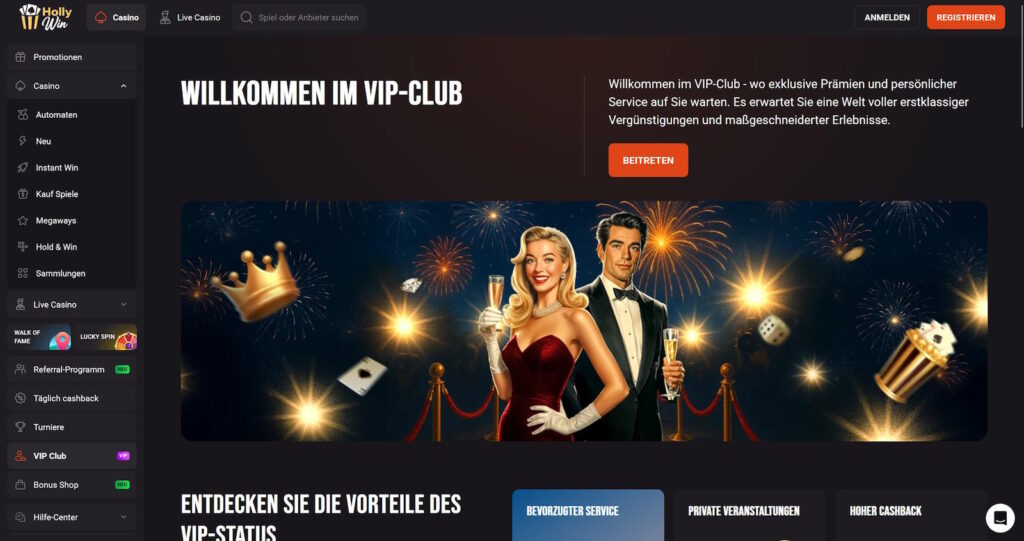 HollyWin 8 Hollywin VIP-Club