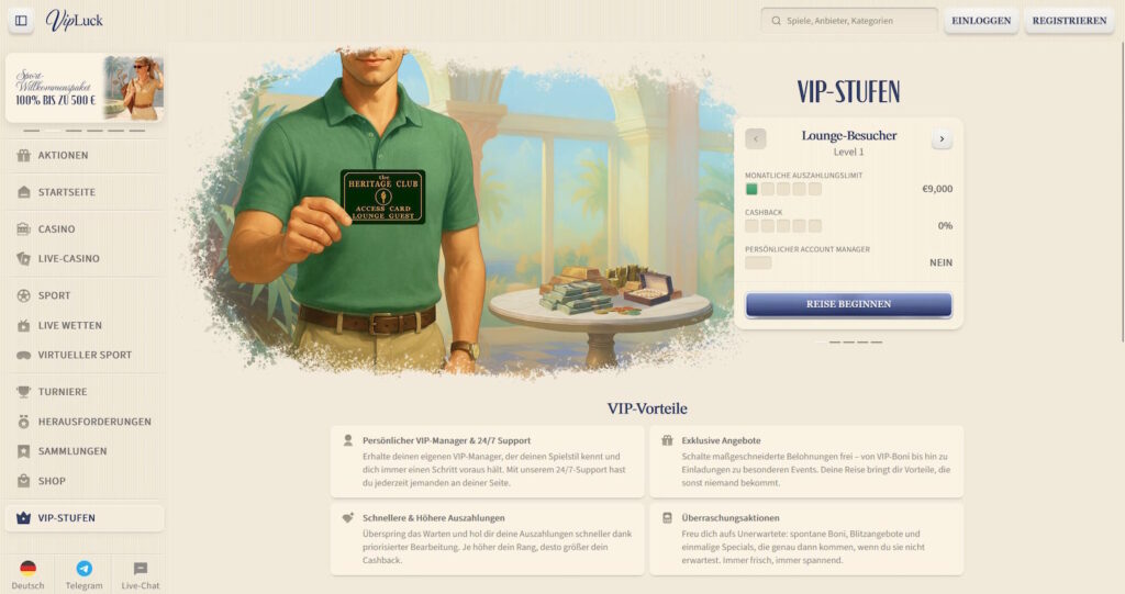 VIPLuck 9 VIPLuck VIP-Programm