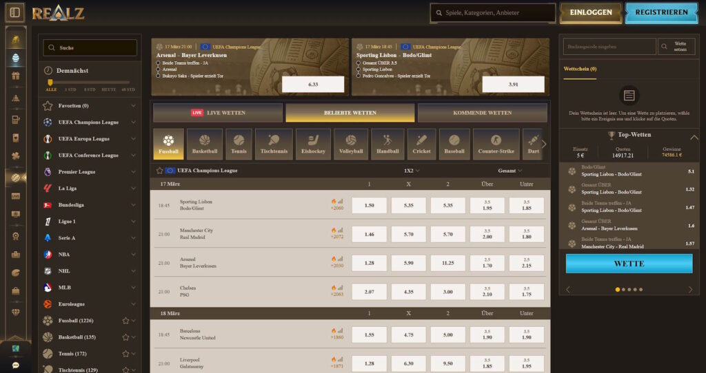 Realz 6 Realz Sportwetten