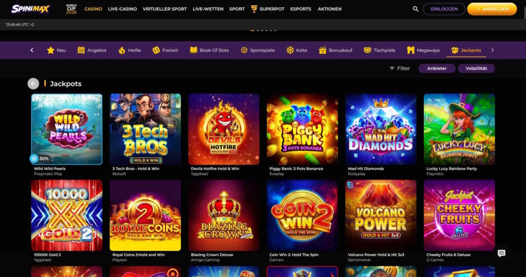 Spinimax 4 Spinimax Jackpots