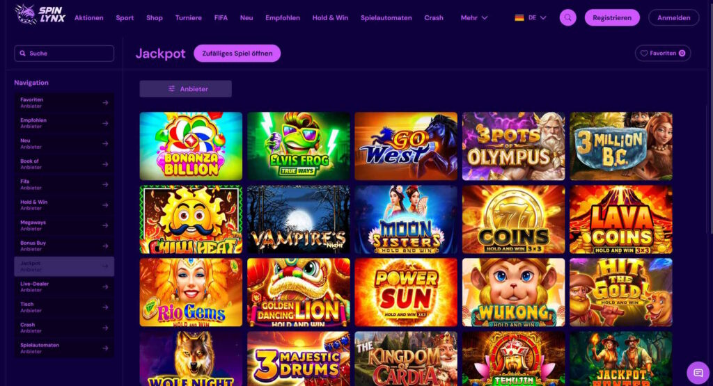 Spinlynx 4 Spinlynx Jackpots