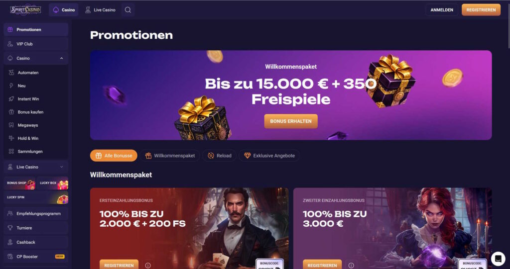 Spirit 2 Spirit Casino Bonus
