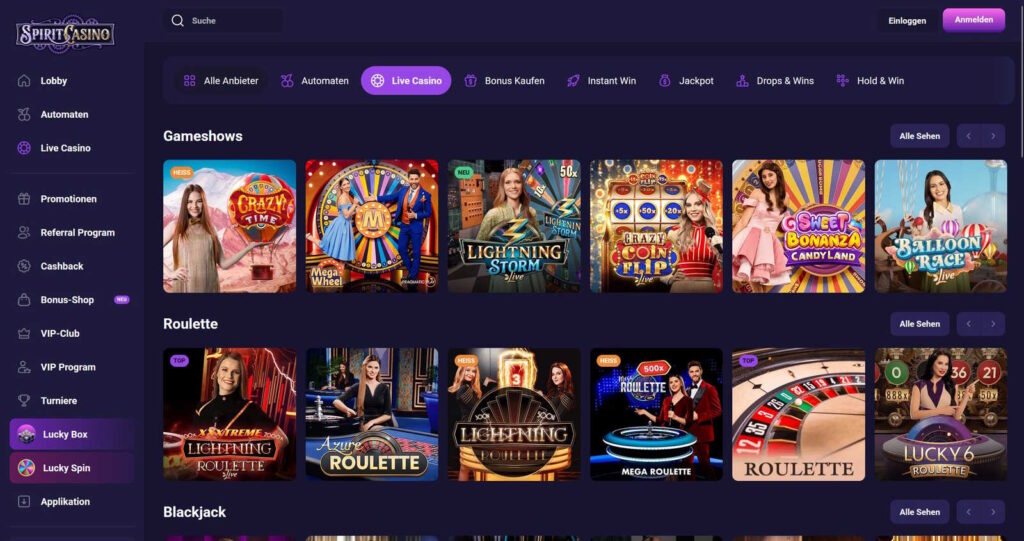 Spirit 4 spirit casino live casino